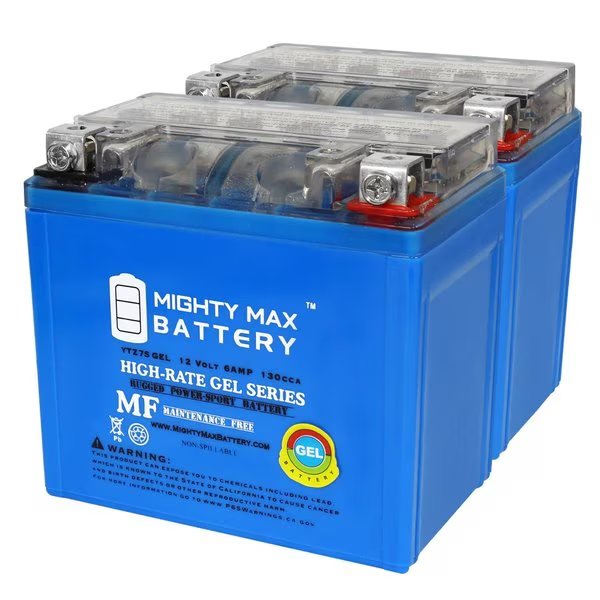 YTZ7SGEL 12V 6AH GEL Replacement Battery compatible with APTZ7S Scooter, ATV, Dirt Bike - 2PK, Mighty Max Battery, Mfr#: MAX4006099